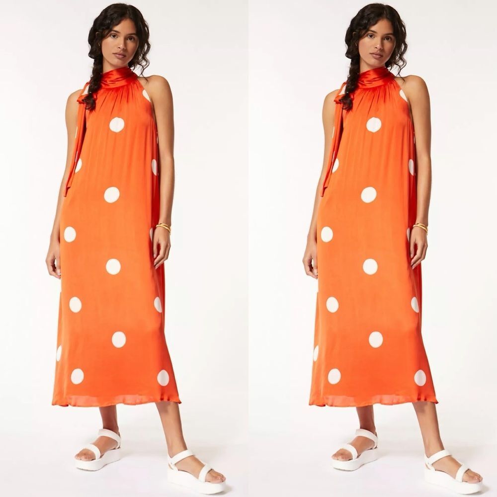 Anthropologie Minnie Polka Dot Maxi Dress
